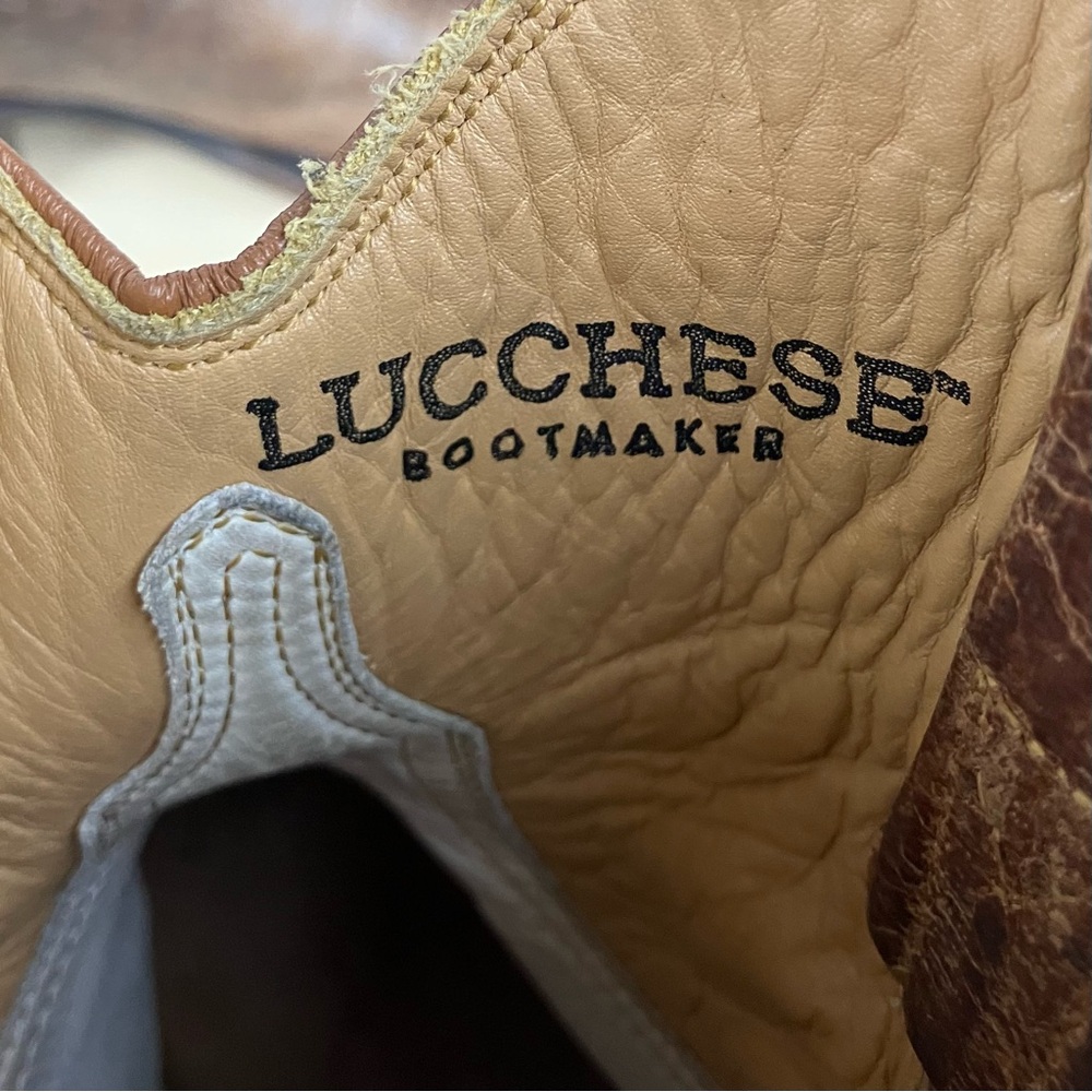 Lucchese Women’s Size 6.5 Brown Leather Western Ankle Booties Side Zip USA - Picture 11 of 13
